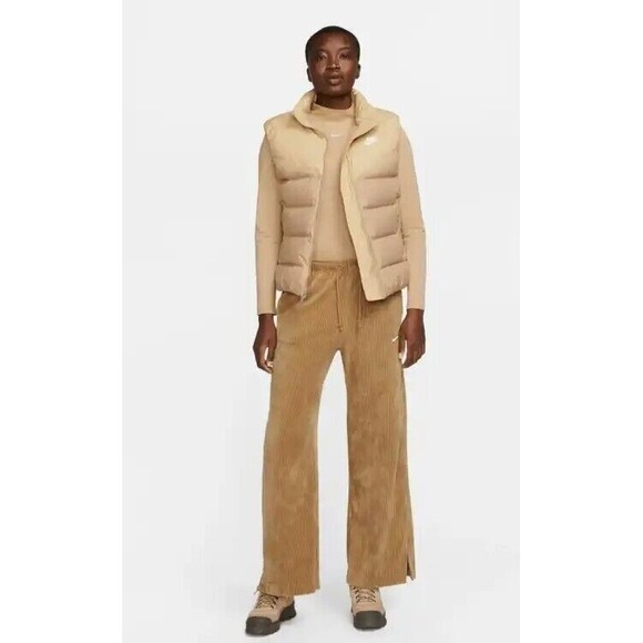 Nike women's Therma-FIT Windrunner Down Puffer Vest - size Large L - Hemp tan - Picture 3 of 7